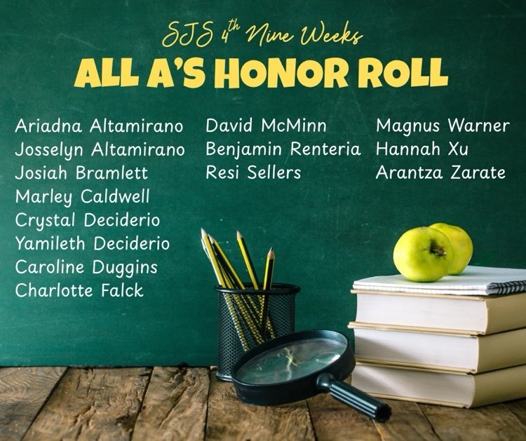 All A’s Honor Roll