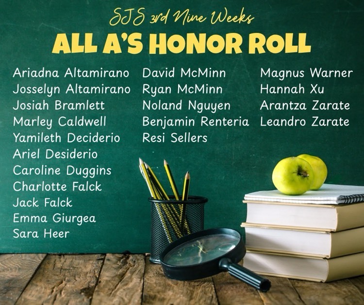 All A’s Honor Roll