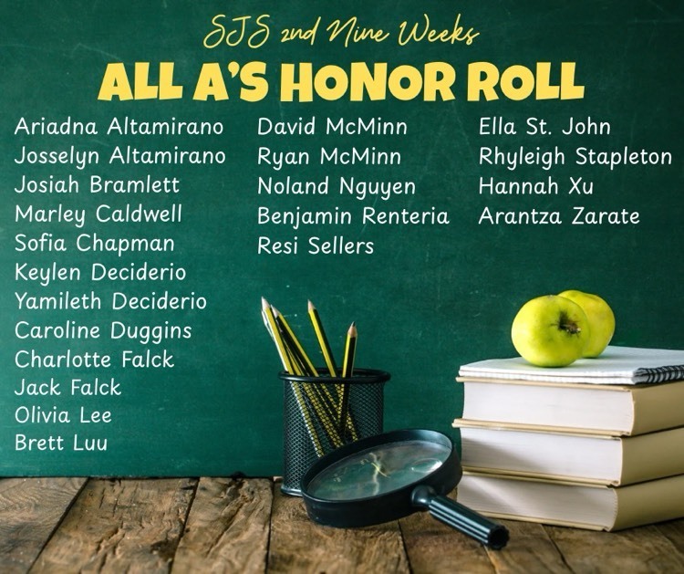All A’s Honor Roll