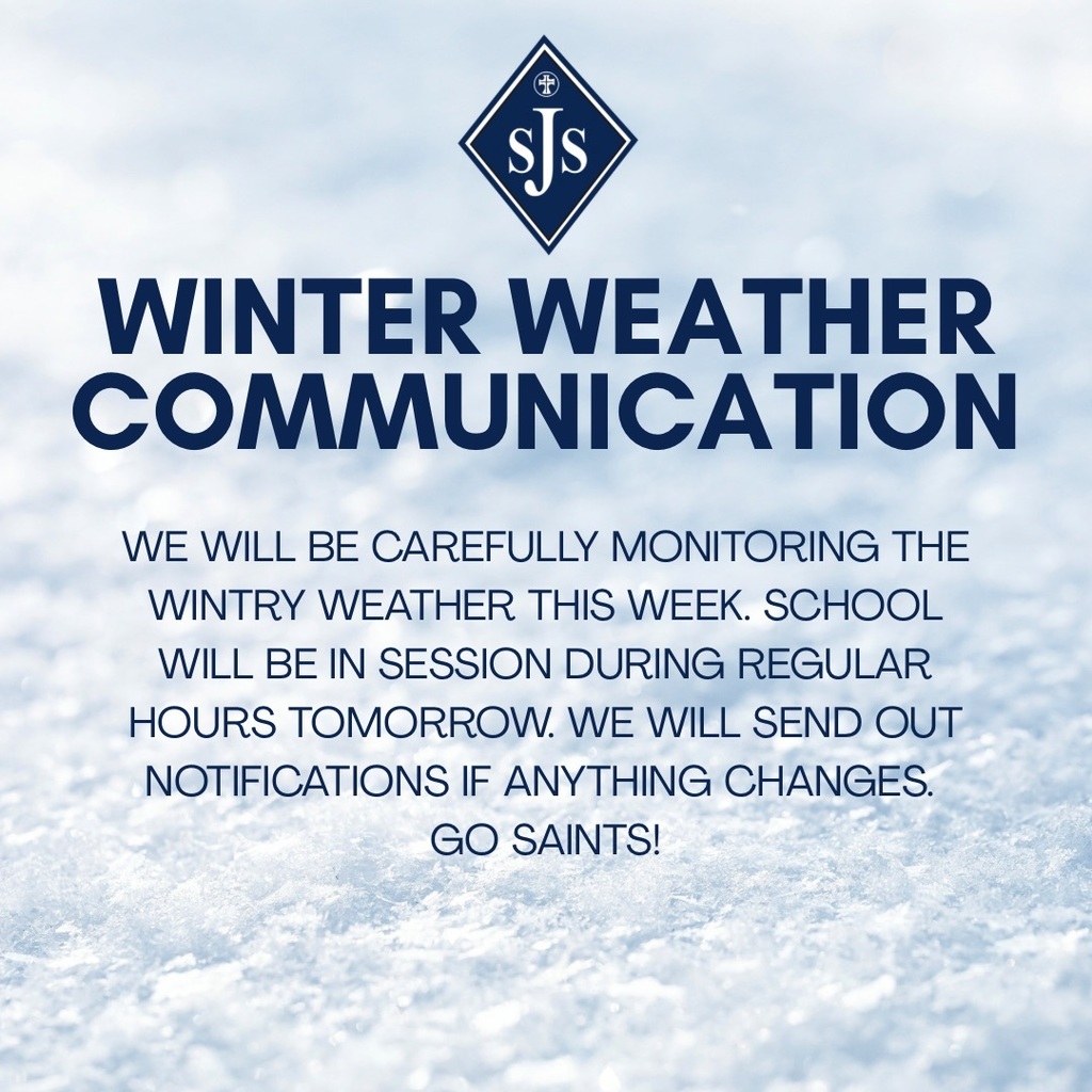 We will be carefully monitoring the weather this week. As of right now, school will be in session tomorrow (12/01). We will send out notifications if anything changes.