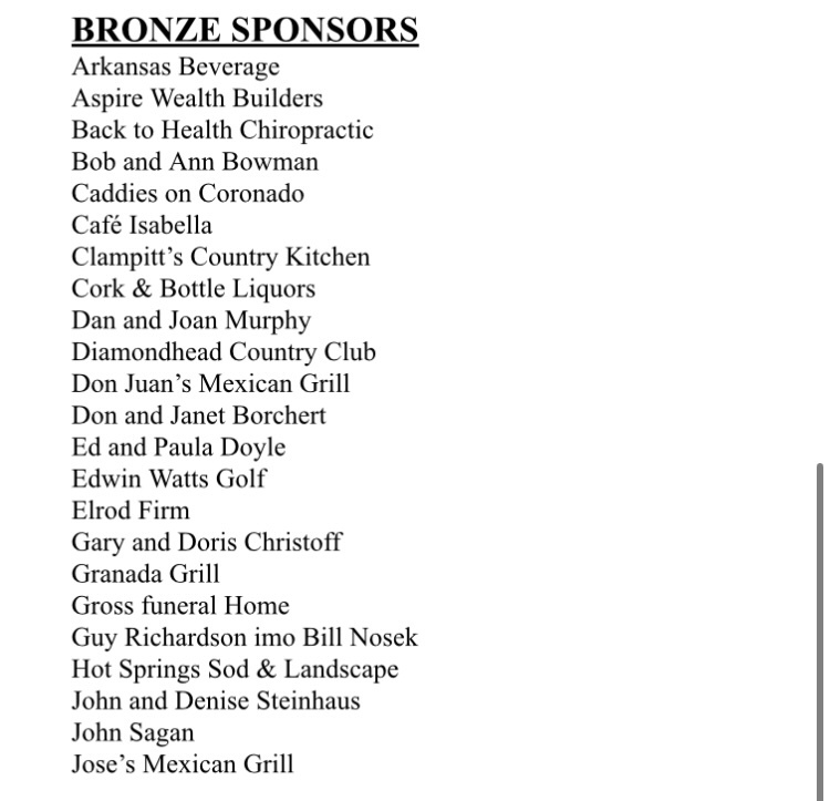 golf tournament sponsors