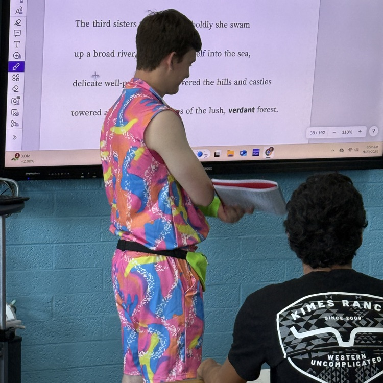 “Ken” teaching grammar.