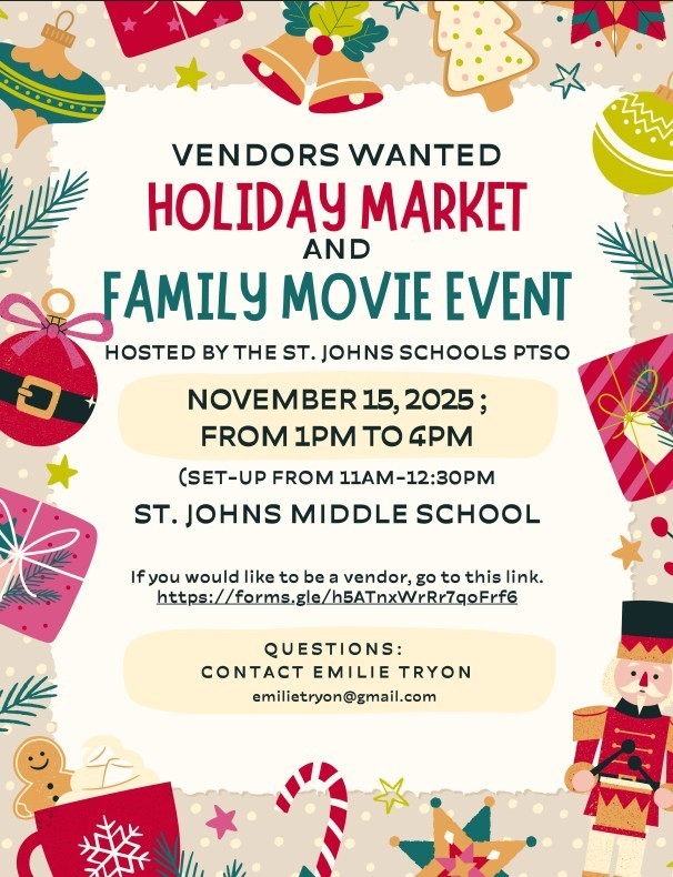 Vendors needed for holiday market