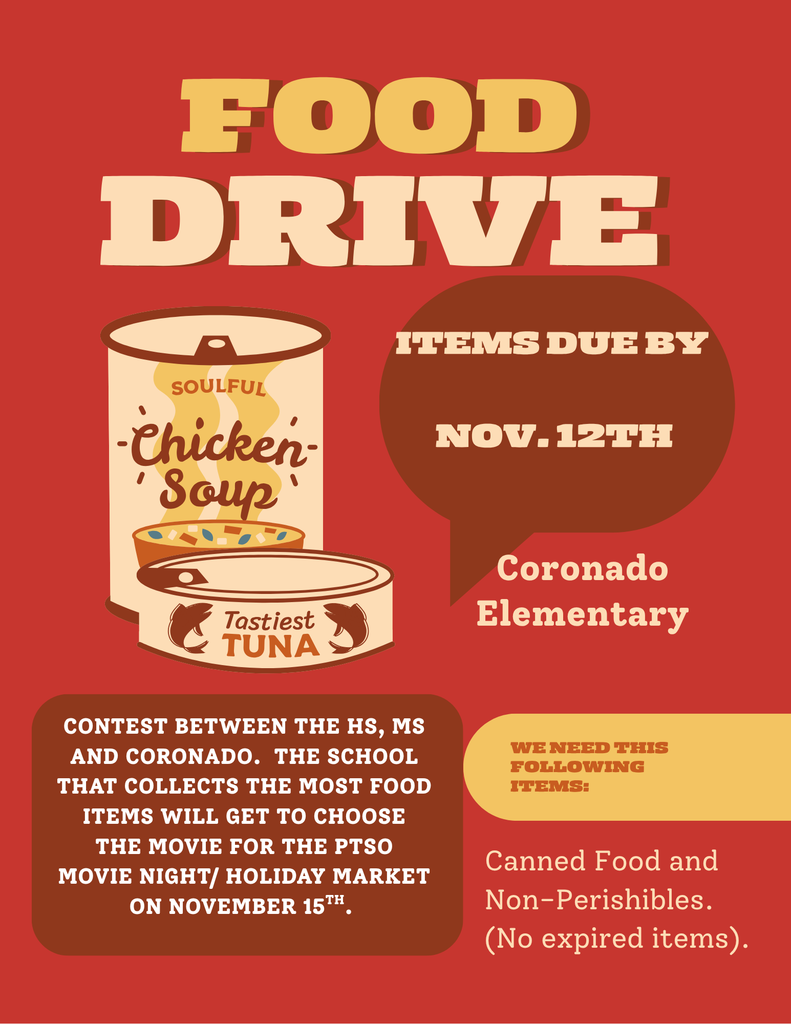 Blue Vintage Food Drive Flyer