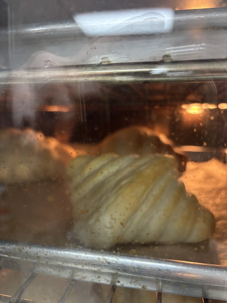 baking croissants