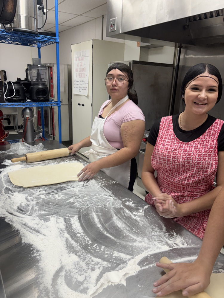 kids rolling croissants