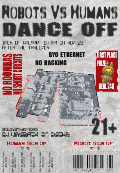 Gold Key Award art piece titled Robots vs. Humuns