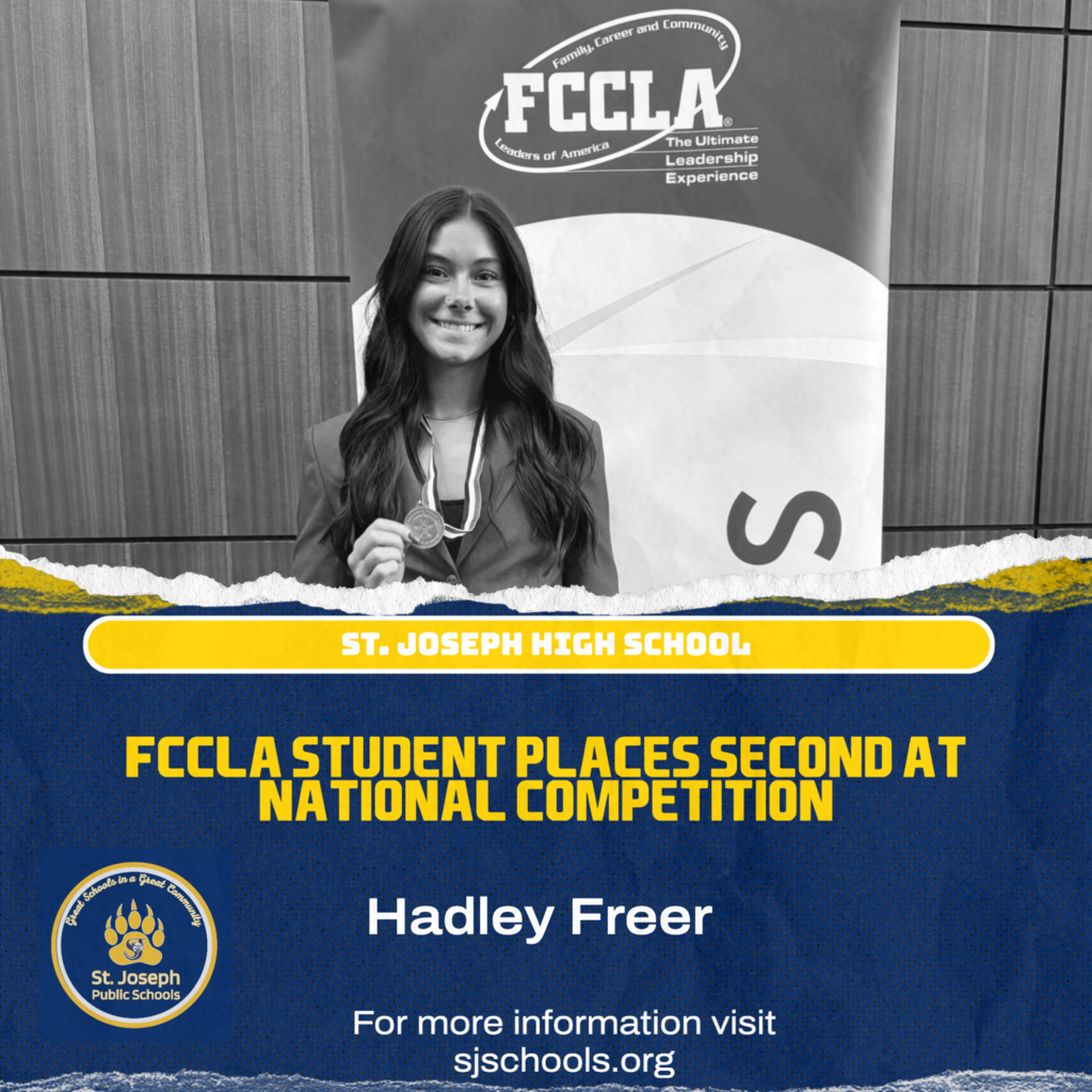 Hadley Freer and her second place medal from the FCCLA National Competition in Washington D.C. recently