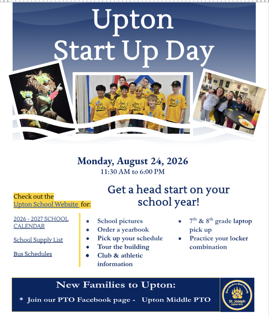 Flyer promoting Upton Start UP DAY