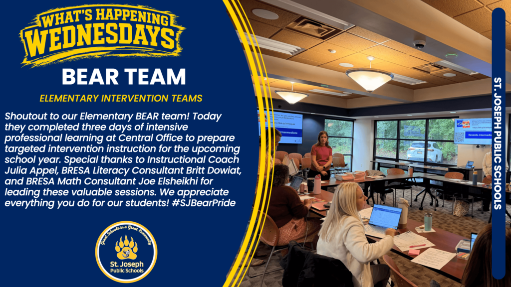 Picture of BEAR Team in the board room at Central Office