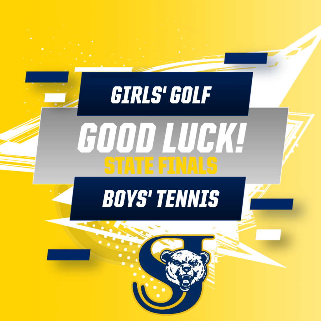 WIshing our Girl's Golf and Boys' Tennis teams good luck at the state finals