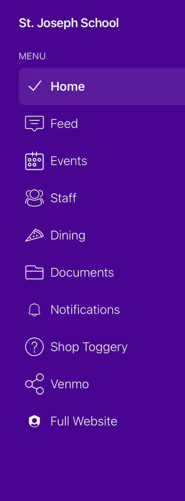 school app menu