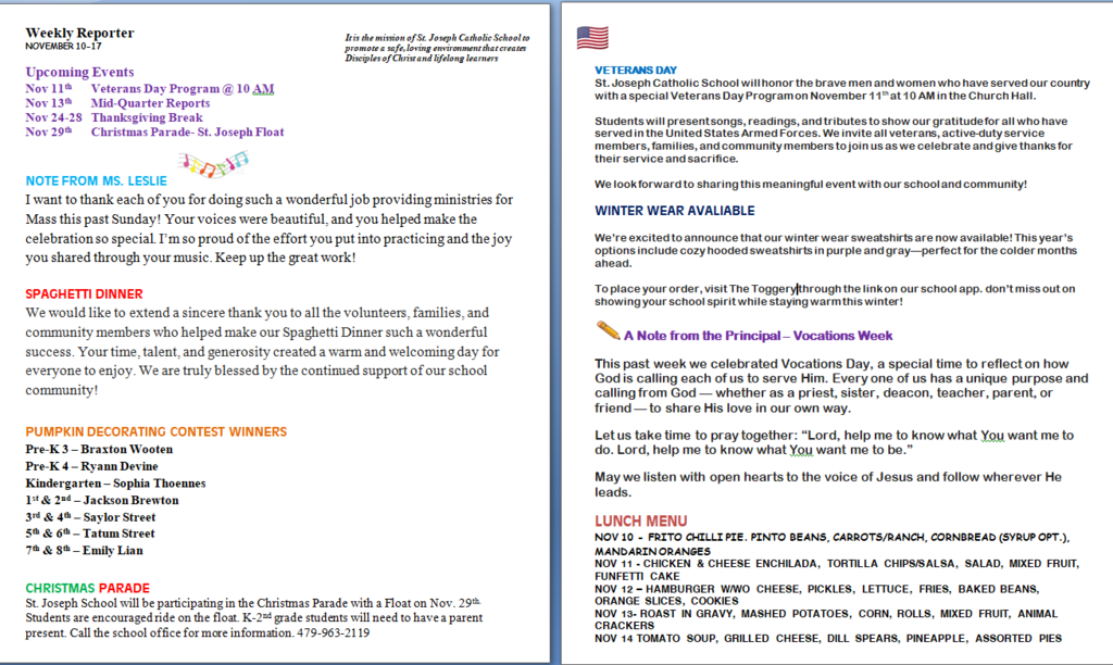 Newsletter screenshot