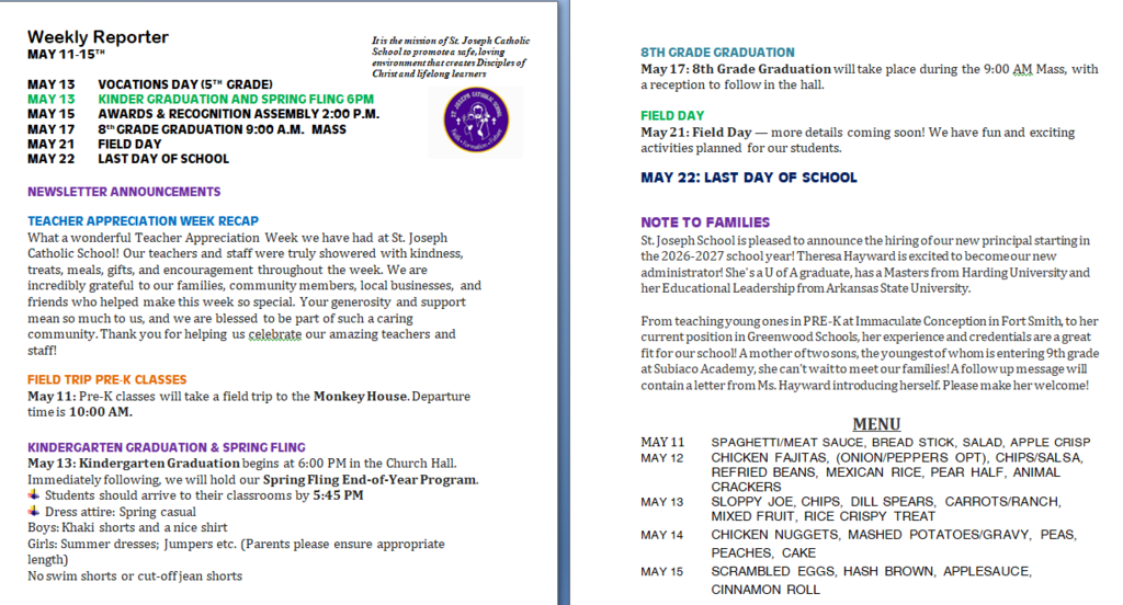 Weekly Newsletter
