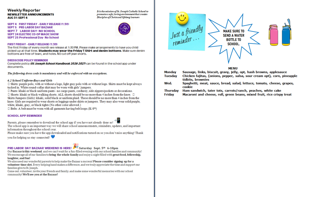 WEEKLY NEWSLETTER