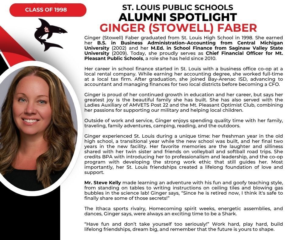 Ginger (Stowell) Faber, Class of 1998