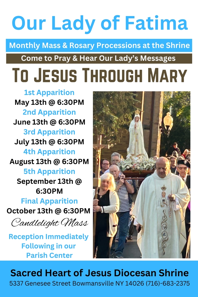 Our Lady of Fatima Mass & Procession Schedule
