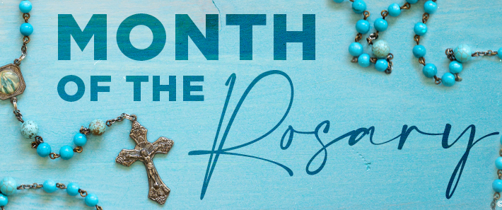 Month of the Rosary with Rosary beads