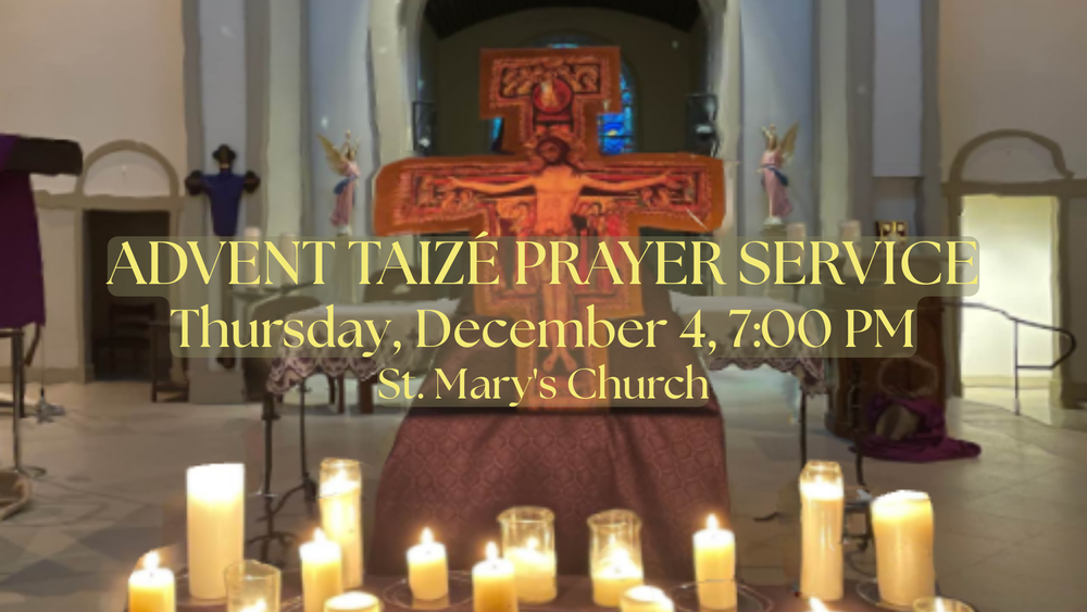 Taize Prayer Service 12/4 at St. Mary's, Swormville