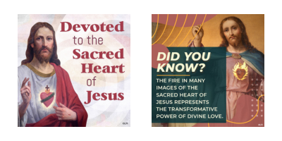 "devoted to the Sacred Heart of Jesus" with picture of Jesus