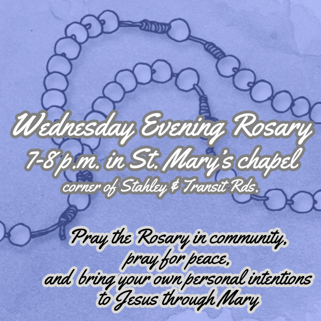 Wednesday Rosary at 7 PM