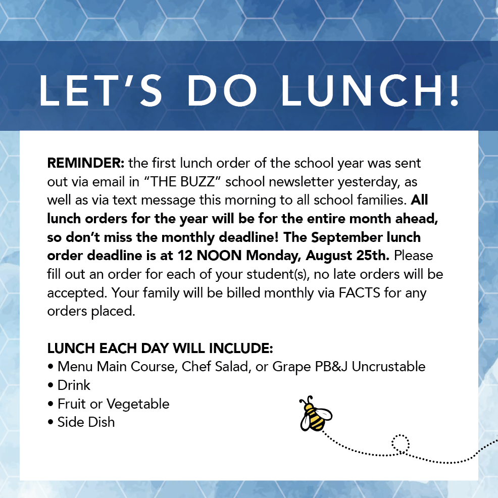 Sept. Lunch Orders