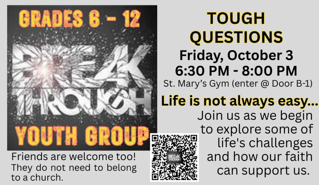Breakthrough Youth Group at St. Mary's Swormville on Friday, October 3, 2025