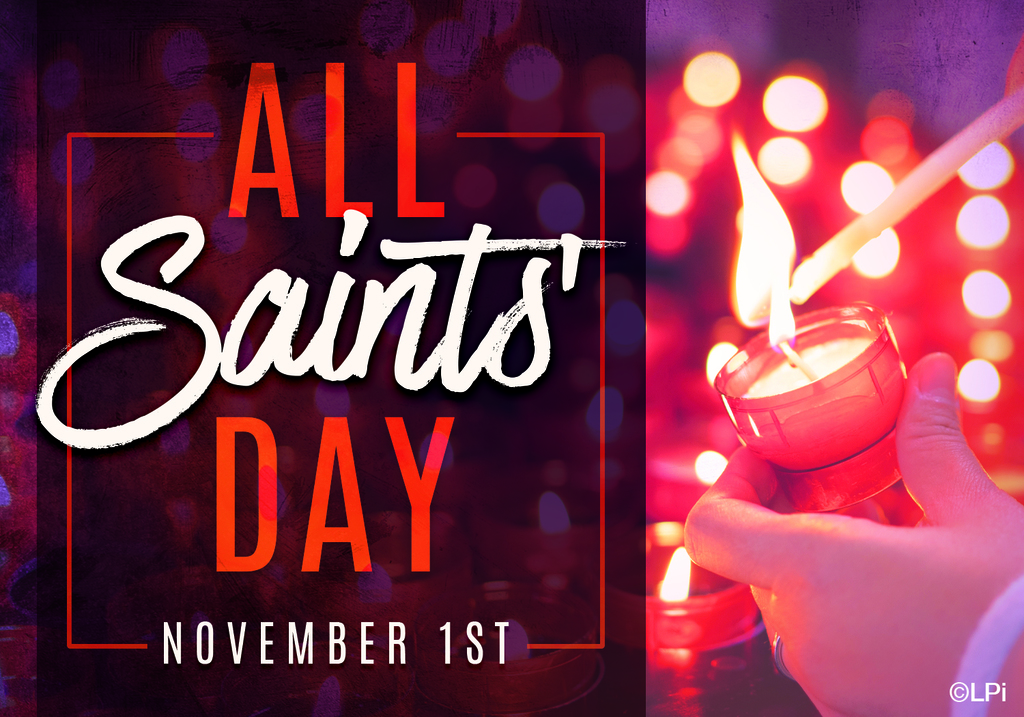 All Saints Day with candle
