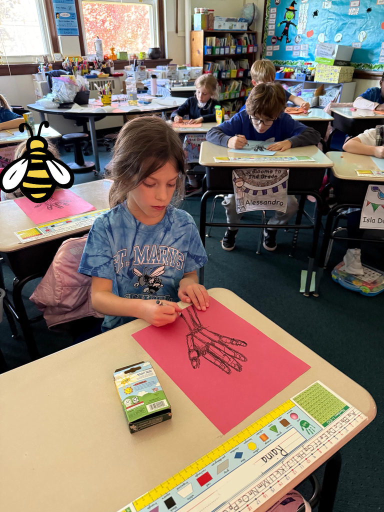 grade 2 skeleton x-ray hand print art