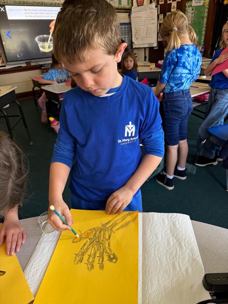 grade 2 skeleton x-ray hand print art
