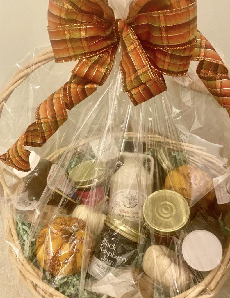 Basket available to win at the meat raffle