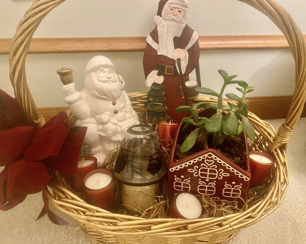 Basket available to win at the meat raffle