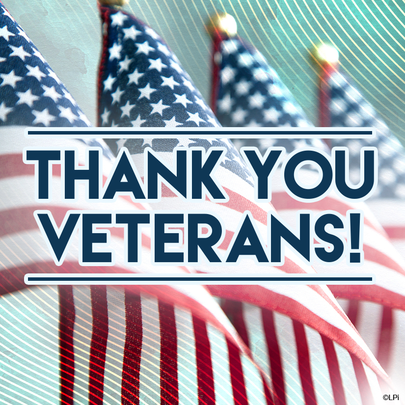 "Thank you, Veterans"