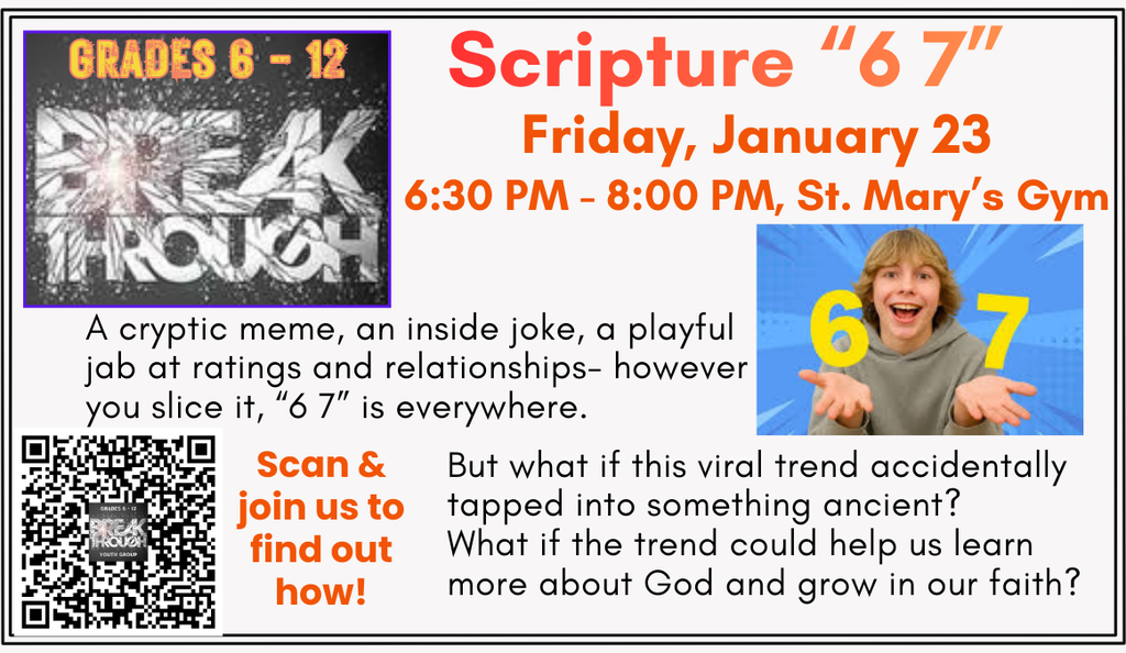 Youth invited to Breakthrough meeeting Friday january 23, 2026