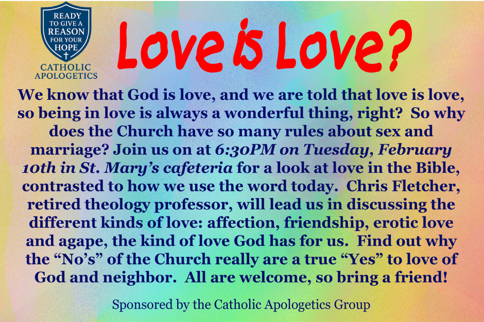 Catholic Apologetics Presentation-Love