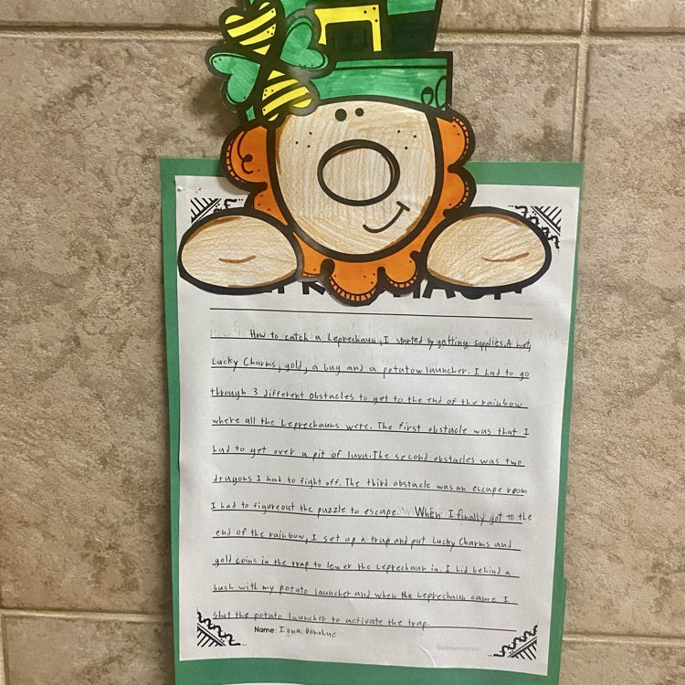 st Patrick’s day work in sms hallways