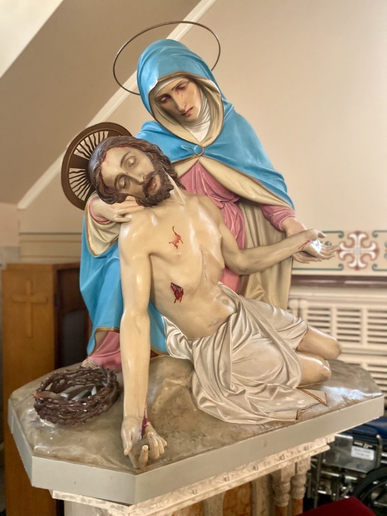 Pieta statue in St. Mary's chapel