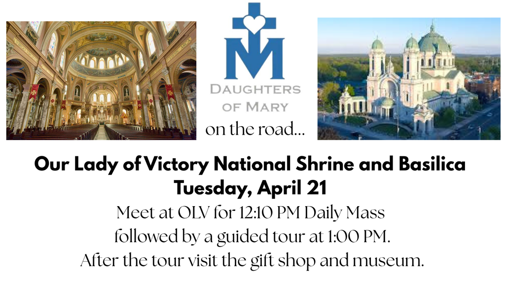 DAughters of Mary on the road to the basilica