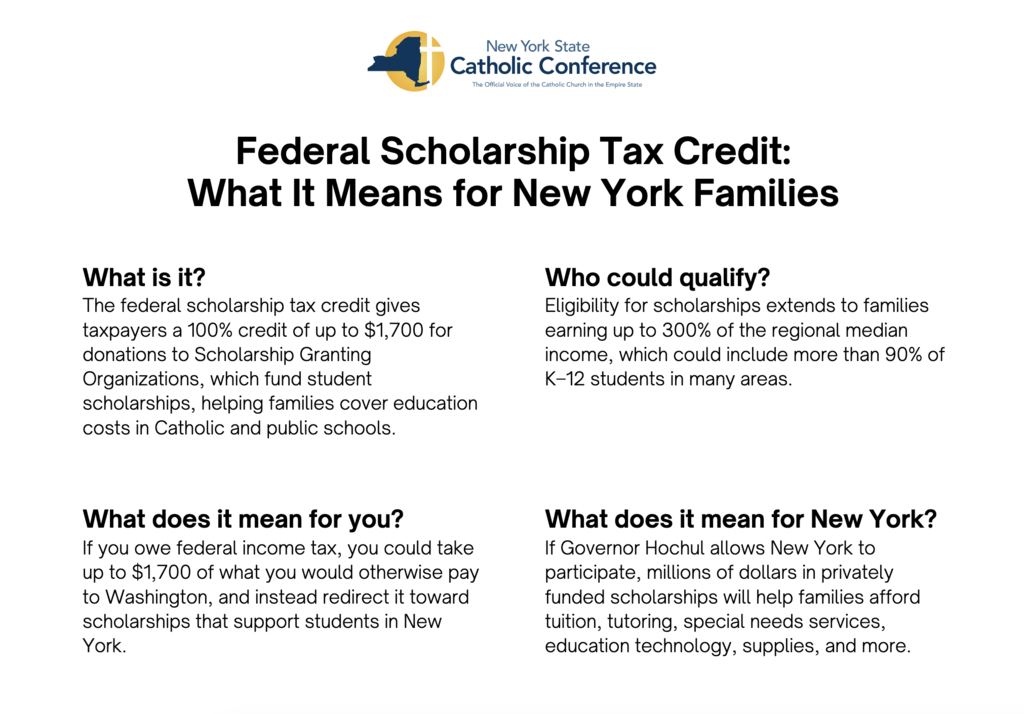 Federal Scholarship Tax Credit Information