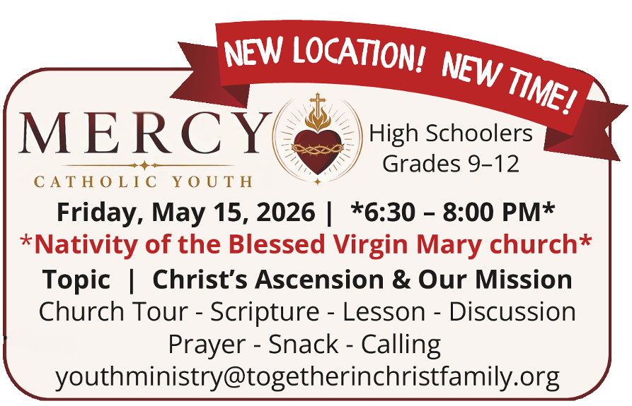 Mercy high school group at Nativity 5/15