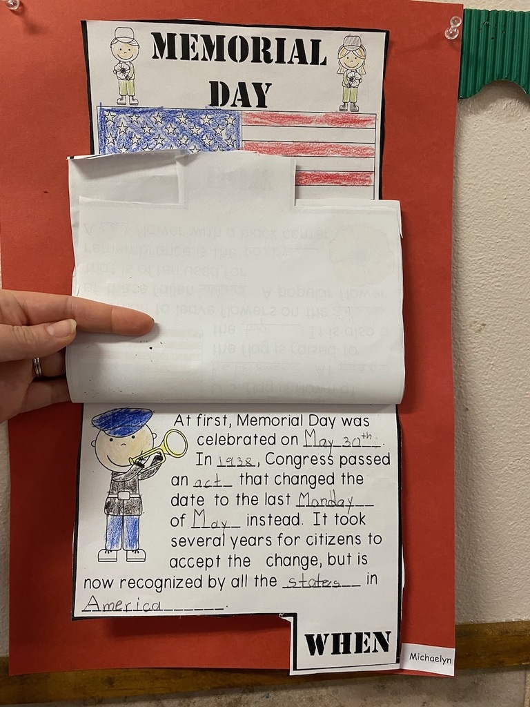 Grade 2 learns about Memorial Day