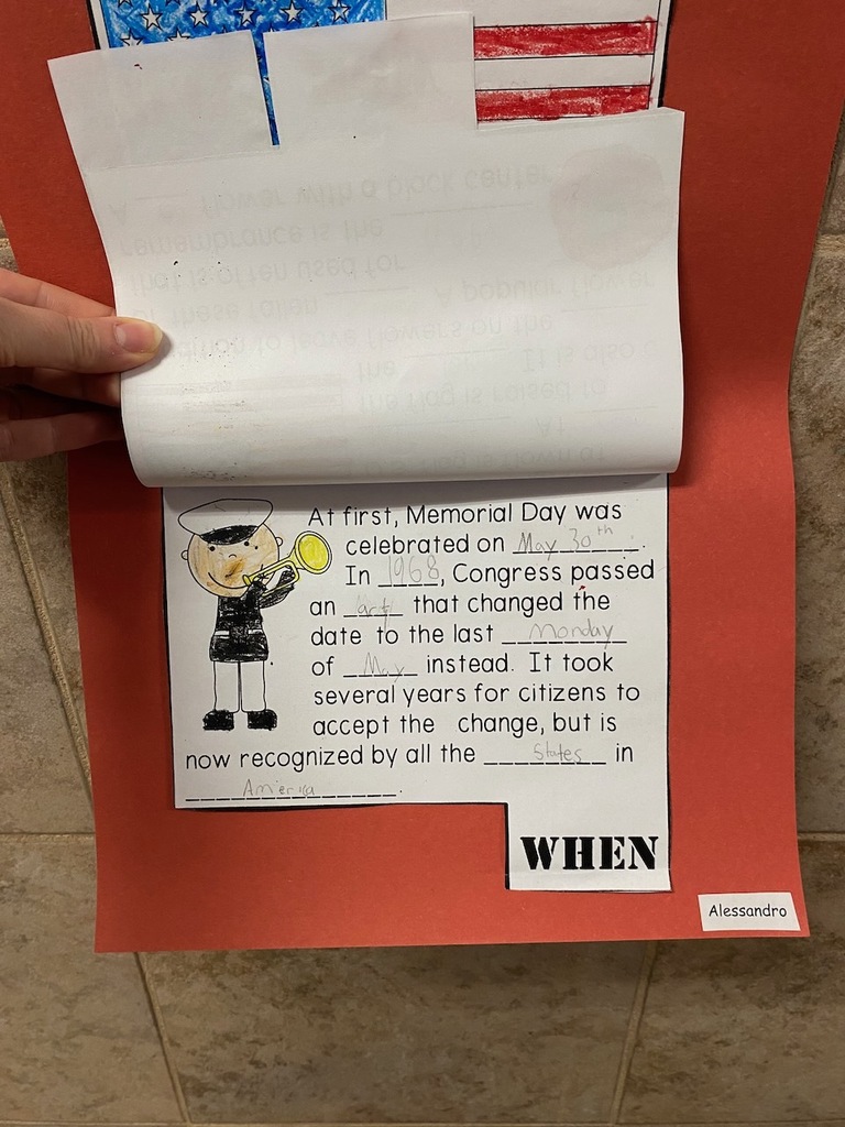 Grade 2 learns about Memorial Day