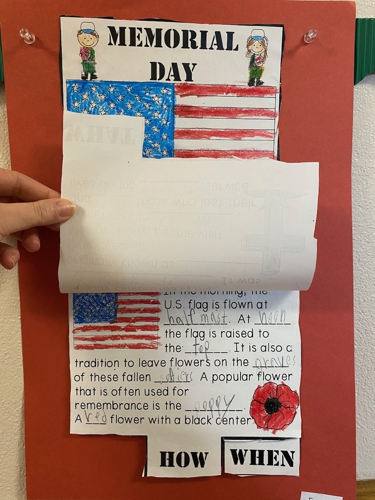 Grade 2 learns about Memorial Day
