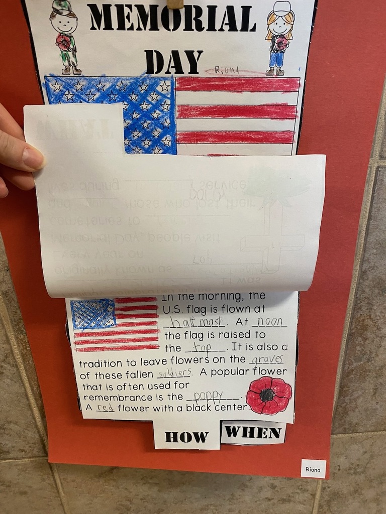 Grade 2 learns about Memorial Day