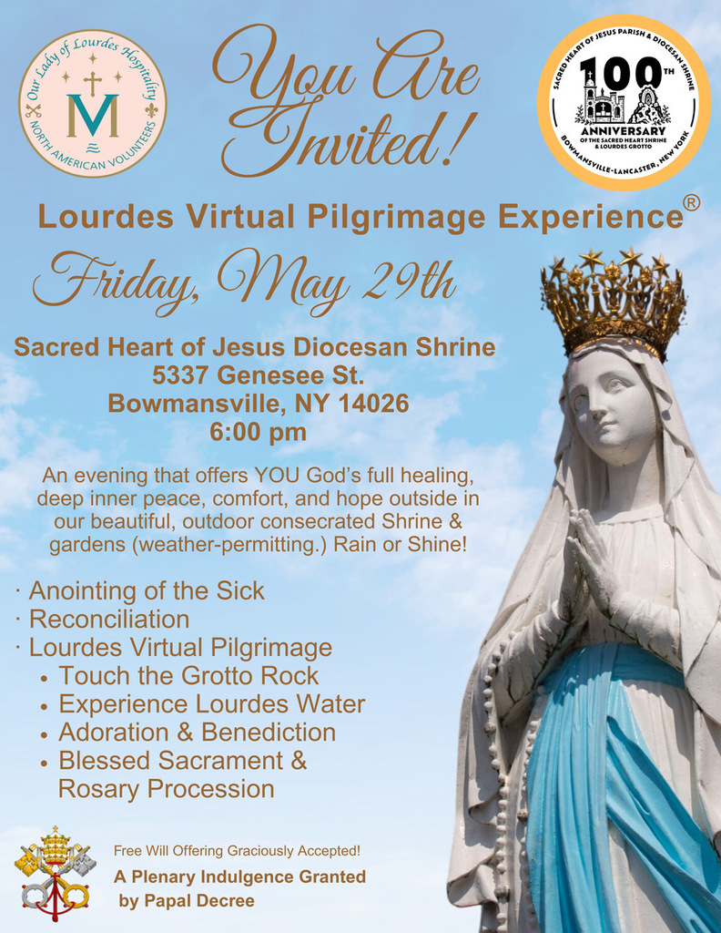 Flyer for the Lourdes Virtual Pilgrimage Experience