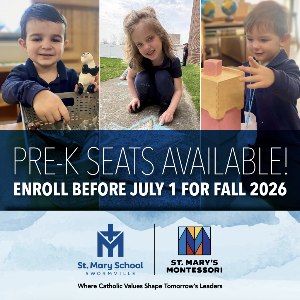 PreK Enrollment graphic with school logo