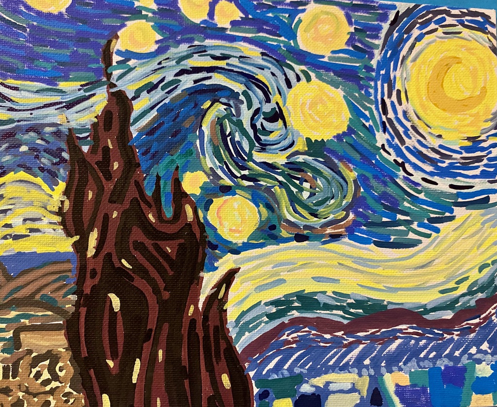 student artwork that will be displayed in an upcoming artshow