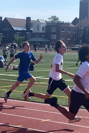 SMS students at a track meet