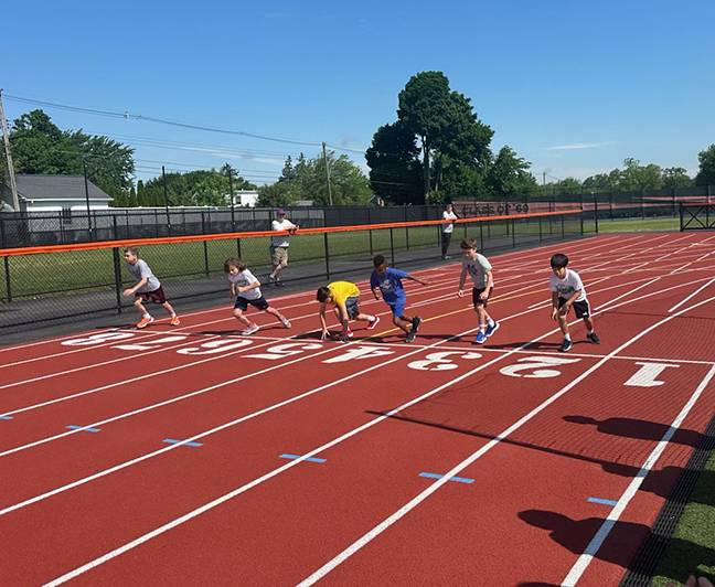 SMS students at a track meet