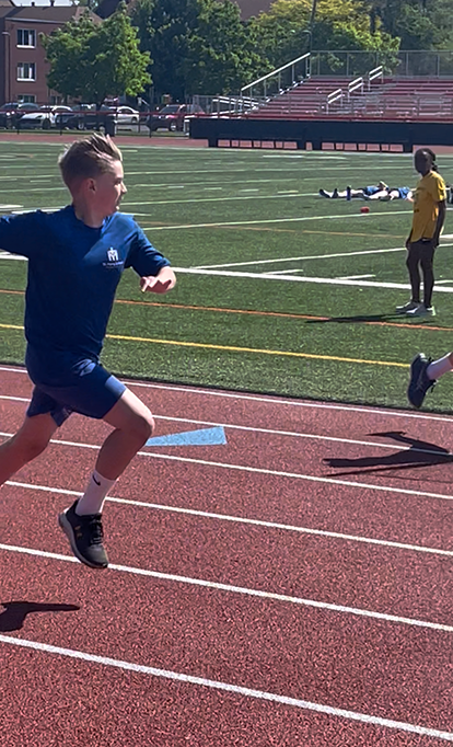 SMS students at a track meet